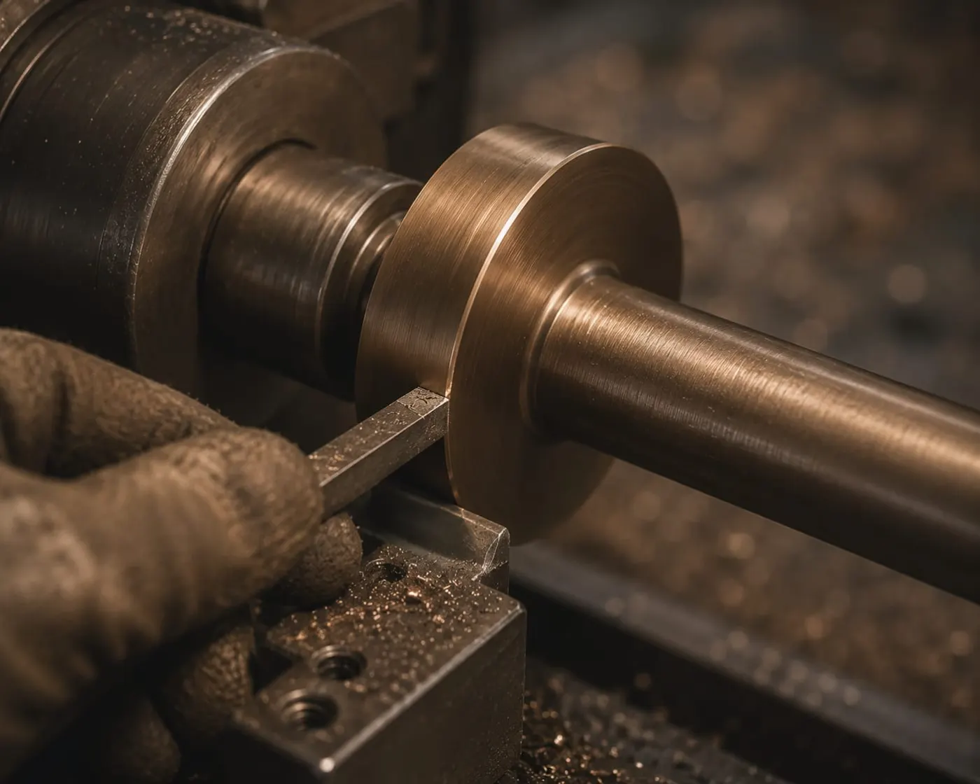 Brass turning on the lathe